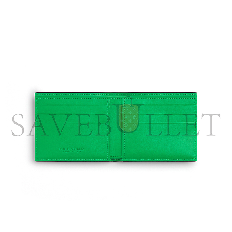 B0tt*ga Ven*ta CASSETTE BI-FOLD WALLET BLACK PARAKEET 743004VBWD51042 (10*8.5cm)